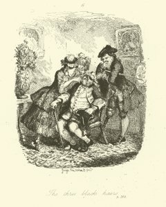Illustratie voor Peregrine Pickle door Tobias Smollett door after George Cruikshank