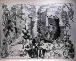 Scènes uit de Drury Lane en Covent Garden Pantomimes door after George Cruikshank