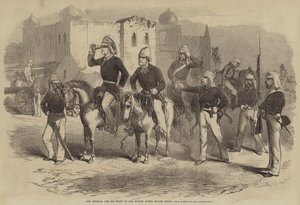 De generaal en zijn staf bij de moskee-piket voor Delhi door after George Francklin Atkinson