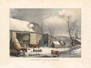 De Boerderij in de Winter door after George Henry Durrie
