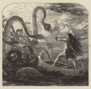 Longfellows Hiawatha door after George Housman Thomas