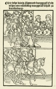 Investituur van Frederik I van het huis Hohenzollern als Markgraaf van Brandenburg, 1415 door after German School