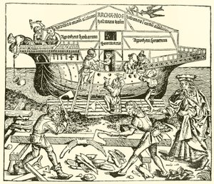 De bouw van de ark onder toezicht van Noach door after German School