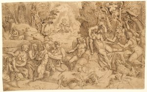 De dood van Procris door after Giorgio Ghisi