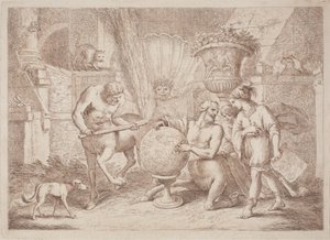 Chiron Leert Achilles Geografie door after Giovanni Benedetto Castiglione Gaetano Zompini