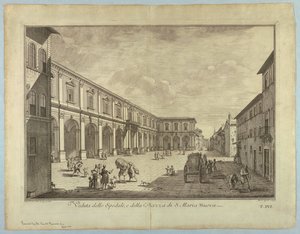 Zicht op Florence, Plaat uit "Scelta di XXIV Vedute delle principali contrade, piazze, chiese, e palazzi della Città di Firenze"