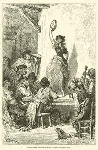 Gitana dansant, omgeving van Sevilla