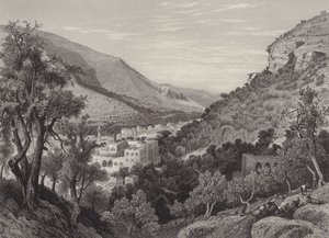 Nablus, het Oude Sichem door after Harry Fenn