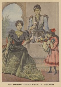 Koningin Ranavalona III van Madagaskar in ballingschap in Algiers