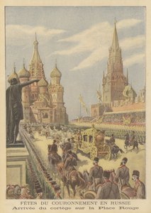 De kroning van tsaar Nicolaas II en tsarina Alexandra van Rusland