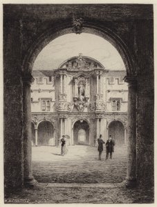 Poort van St Johns College door after Henri Toussaint
