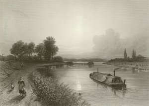 Rivier Trent, nabij Wighnor door Henry after Warren