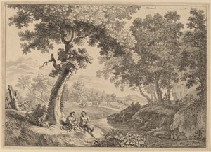 Satyr Familie Zittend onder een Boom