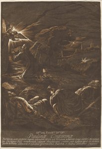 Christus op de Olijfberg door after Jacopo Bassano John Baptist Jackson