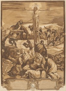 De kruisiging (middenpaneel) door after Jacopo Tintoretto John Baptist Jackson