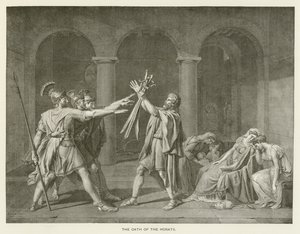 De eed van de Horatii door after Jacques Louis David