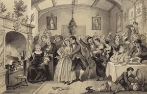 Oude kerstfestiviteiten door James Stephanoff