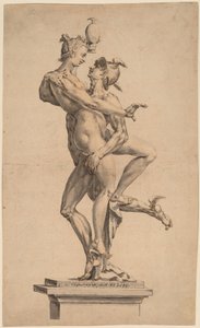 Mercurius Ontvoert Psyche door after Jan Muller Michael Philip I