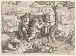 Hertenjacht door after Jan van der Straet, called Stradanus
