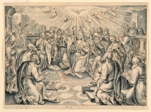 Scène uit Handelingen der Apostelen, naar Stradanus door after Jan van der Straet, called Stradanus
