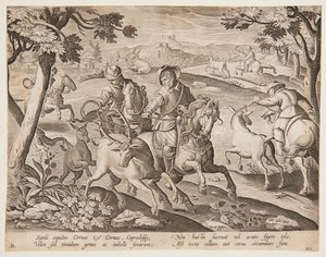 Herten Vangen door after Jan van der Straet, called Stradanus