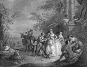 La Bonne Aventure (De waarzegster) door after Jean Baptiste Joseph Pater