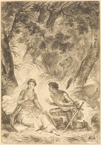 De verloofde van de koning van Garbe: De ridder door after Jean Honoré Fragonard