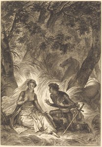 De Verloofde van de Koning van Garbe: De Ridder door after Jean Honoré Fragonard