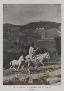 Detail (Christus komt Jeruzalem binnen op Palmzondag)