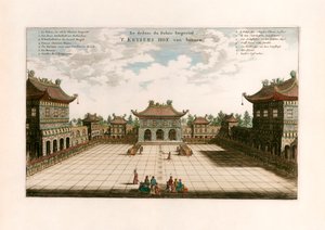 Keizerlijk paleis, Peking, China door after Johannes Nieuhof