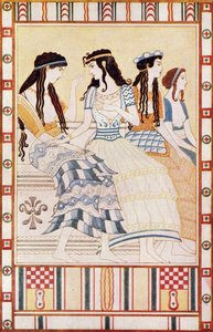 Dames van het Minoïsche hof, illustratie uit 