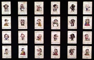 Gelukkige Families, kaartspel, gebaseerd op ontwerpen van John Tenniel