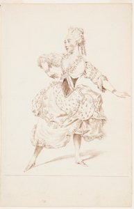 Een balletdanseres, juffrouw Marie Allard door after Louis Carrogis, called Carmontelle