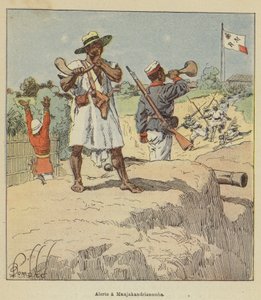 Alarm in Manjakandrianomba door after Louis Charles Bombled