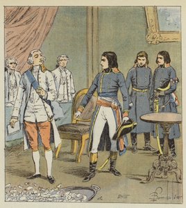 Bonaparte en de graaf van Cobentzel door after Louis Charles Bombled