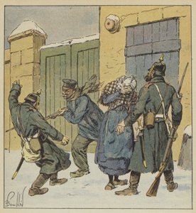 Pruisische wreedheden in Beaugency door after Louis Charles Bombled