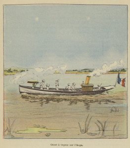 Stoomboot op de Ikopa