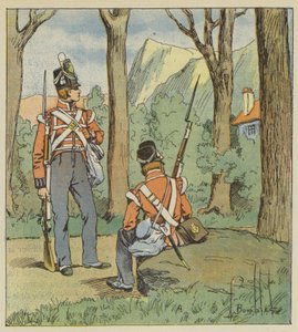 Daar hadden de twee Engelse soldaten post gevat om ons te bewaken door after Louis Charles Bombled