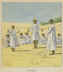 Malgasische dans door after Louis Charles Bombled
