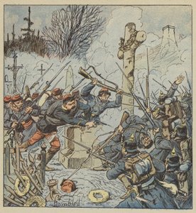 Verdediging van de begraafplaats van Loigny door de 37e mars door after Louis Charles Bombled