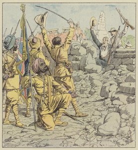 Bevrijding van de legaties, binnenkomst van de Sikhs door after Louis Charles Bombled