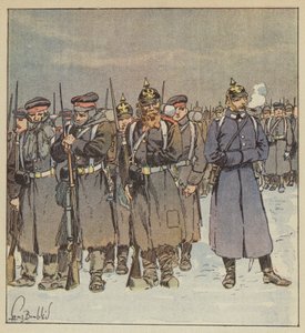 Ontberingen van sommige Pruisische troepen door after Louis Charles Bombled
