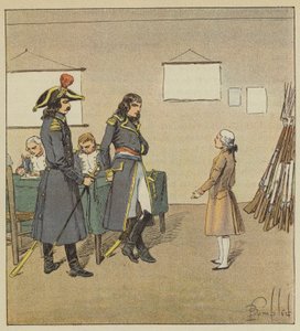Eugène de Beauharnais vraagt Bonaparte om het zwaard van zijn vader door after Louis Charles Bombled