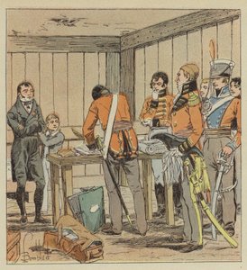 Hudson-Lowe doorzoekt de papieren van Las-Cases door after Louis Charles Bombled