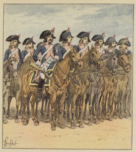 De cavalerie van het leger van Italië door after Louis Charles Bombled