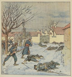 De divisie Peytavin valt Poupry aan door after Louis Charles Bombled