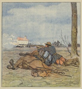 De dood van kolonel Girard door after Louis Charles Bombled