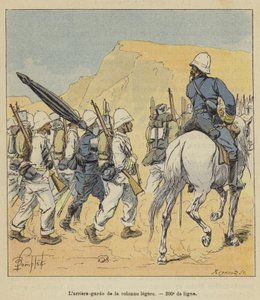 De achterhoede van de lichte colonne, 200e linie door after Louis Charles Bombled