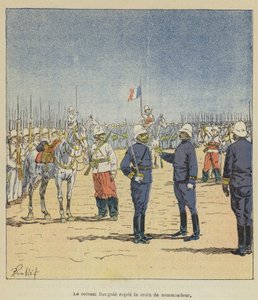 Kolonel Bouguie ontvangt het commandeurskruis door after Louis Charles Bombled