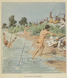 De hinderlaag van Marosakoa door after Louis Charles Bombled